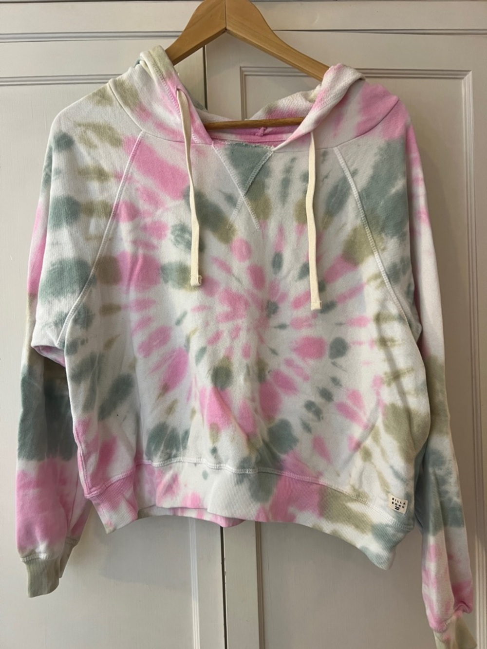 Billabong Tie-Dye Hooded Sweatshirt - Pink, Green, Cream